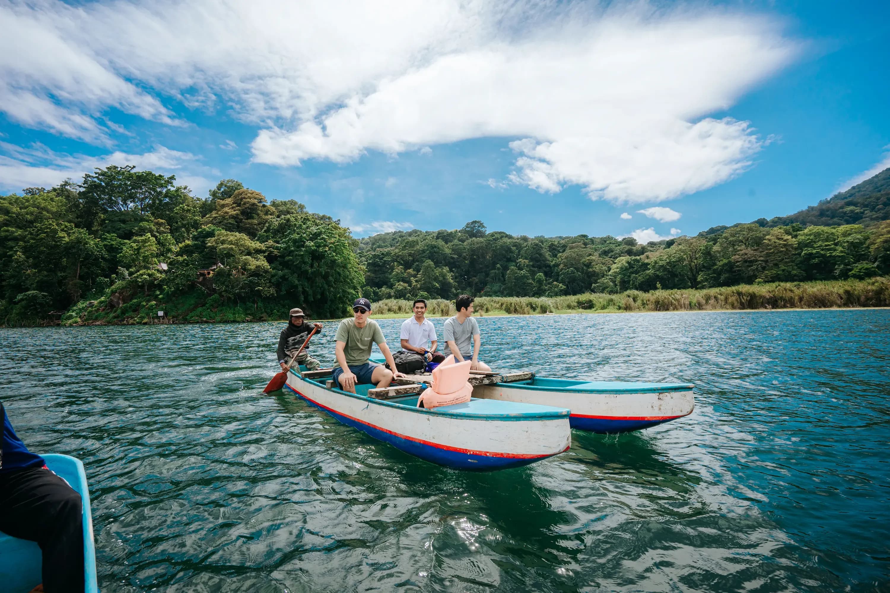 Traditional Canoeing at Tamblingan Sacred Lake